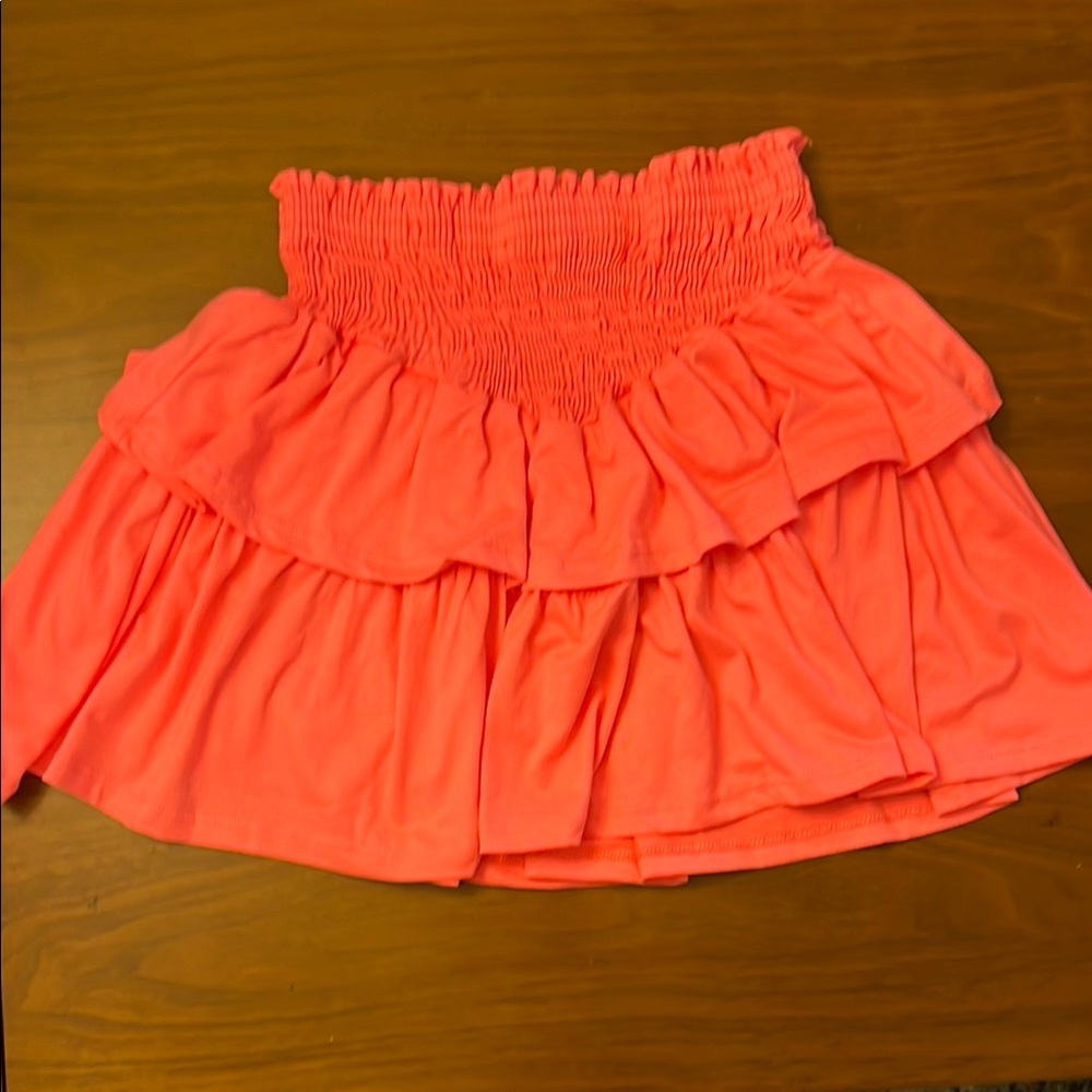 Tweenstyle Orange Pink Bubble Mini Skirt
